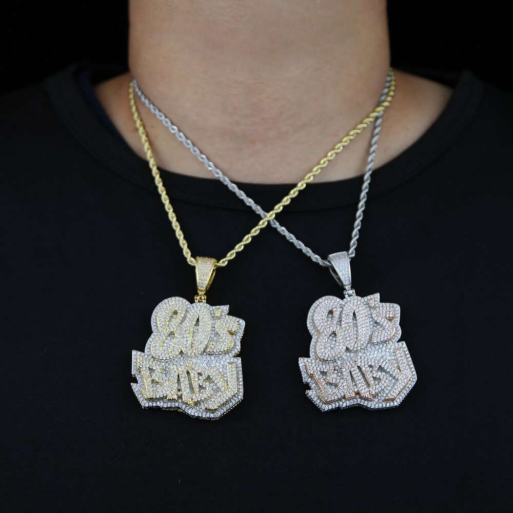 80's Baby Pendant Necklace Two Tone Color Drip lordss