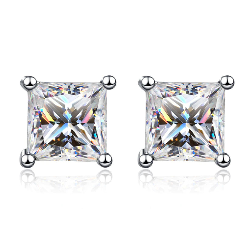 Princess Cut Moissanite Earring - Drip lordss