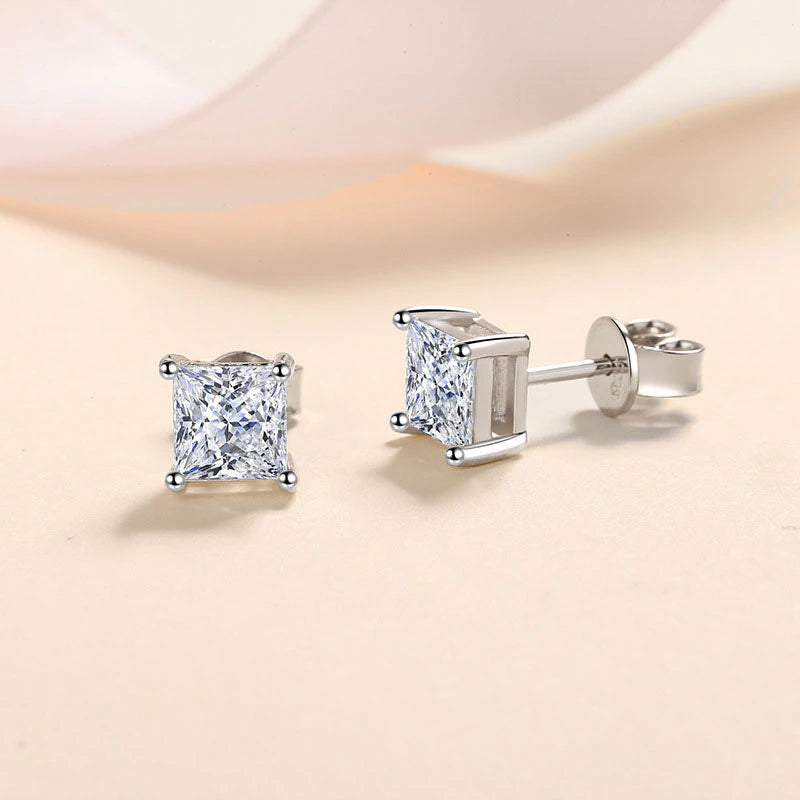 Princess Cut Moissanite Earring - Drip lordss