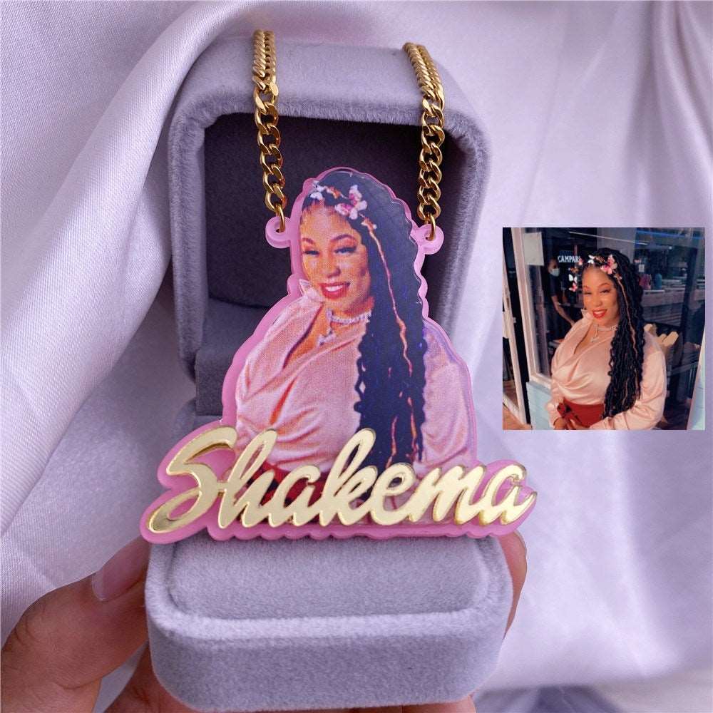 Custom Name Picture Necklace - Drip lordss