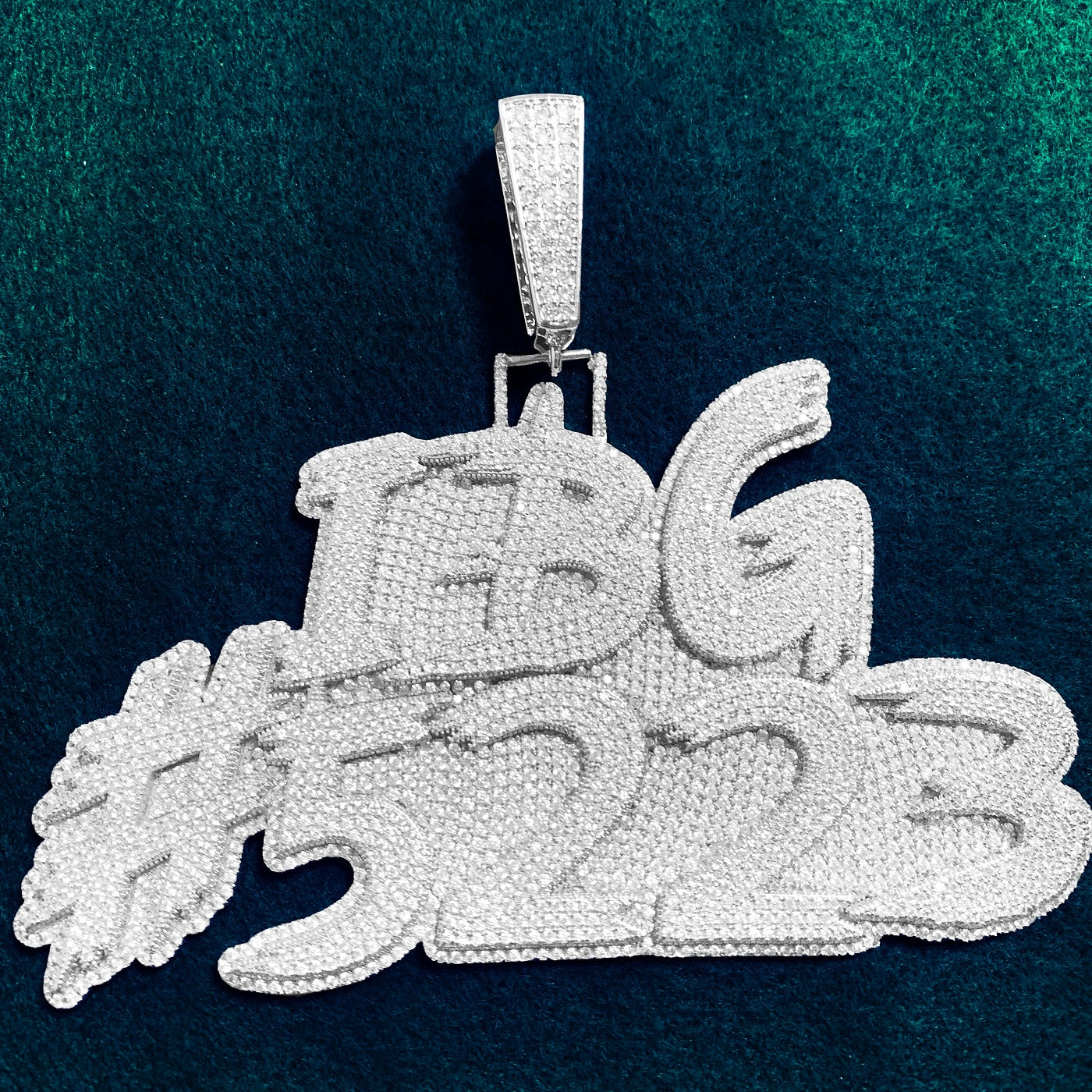 Custom Brush Script Letter Name Pendant - Drip lordss
