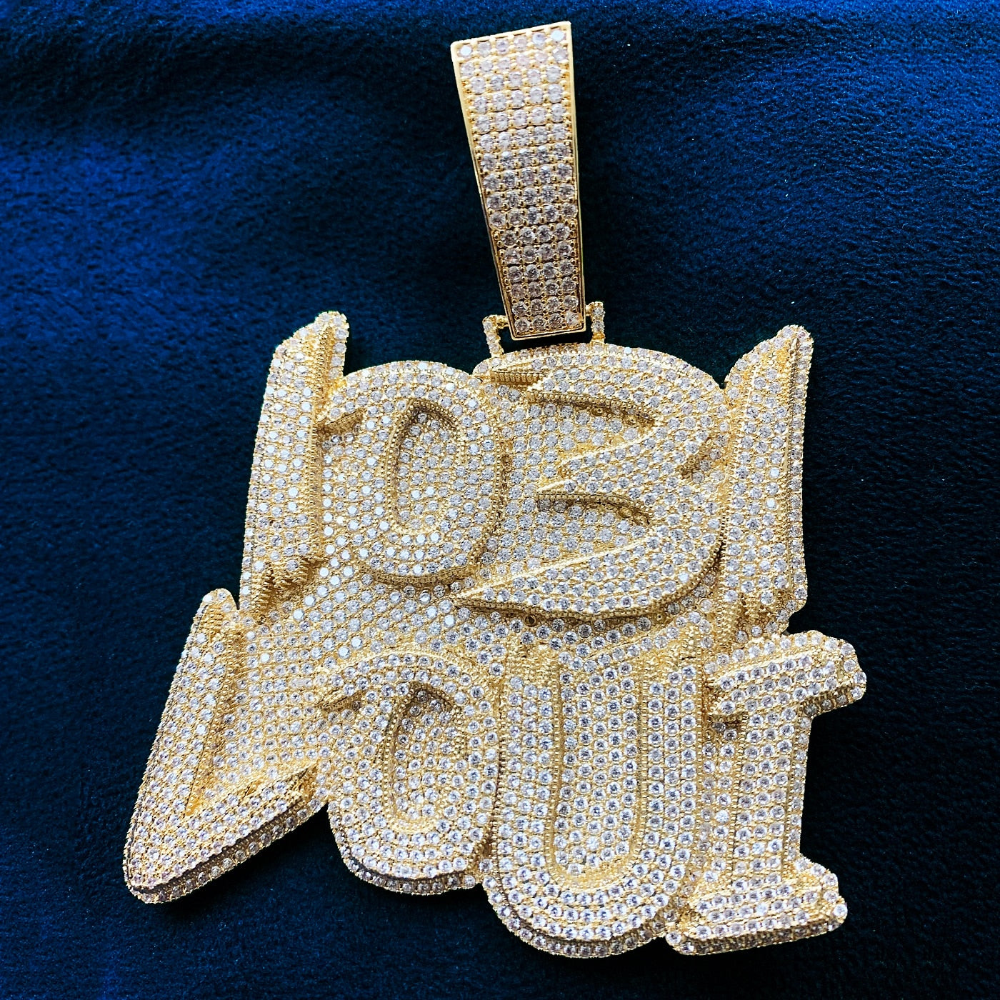 Custom Brush Script Letter Name Pendant - Drip lordss