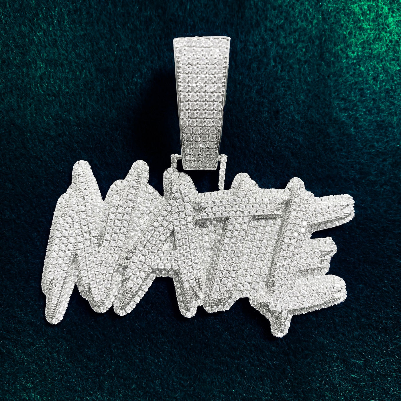 Custom Brush Script Letter Name Pendant - Drip lordss