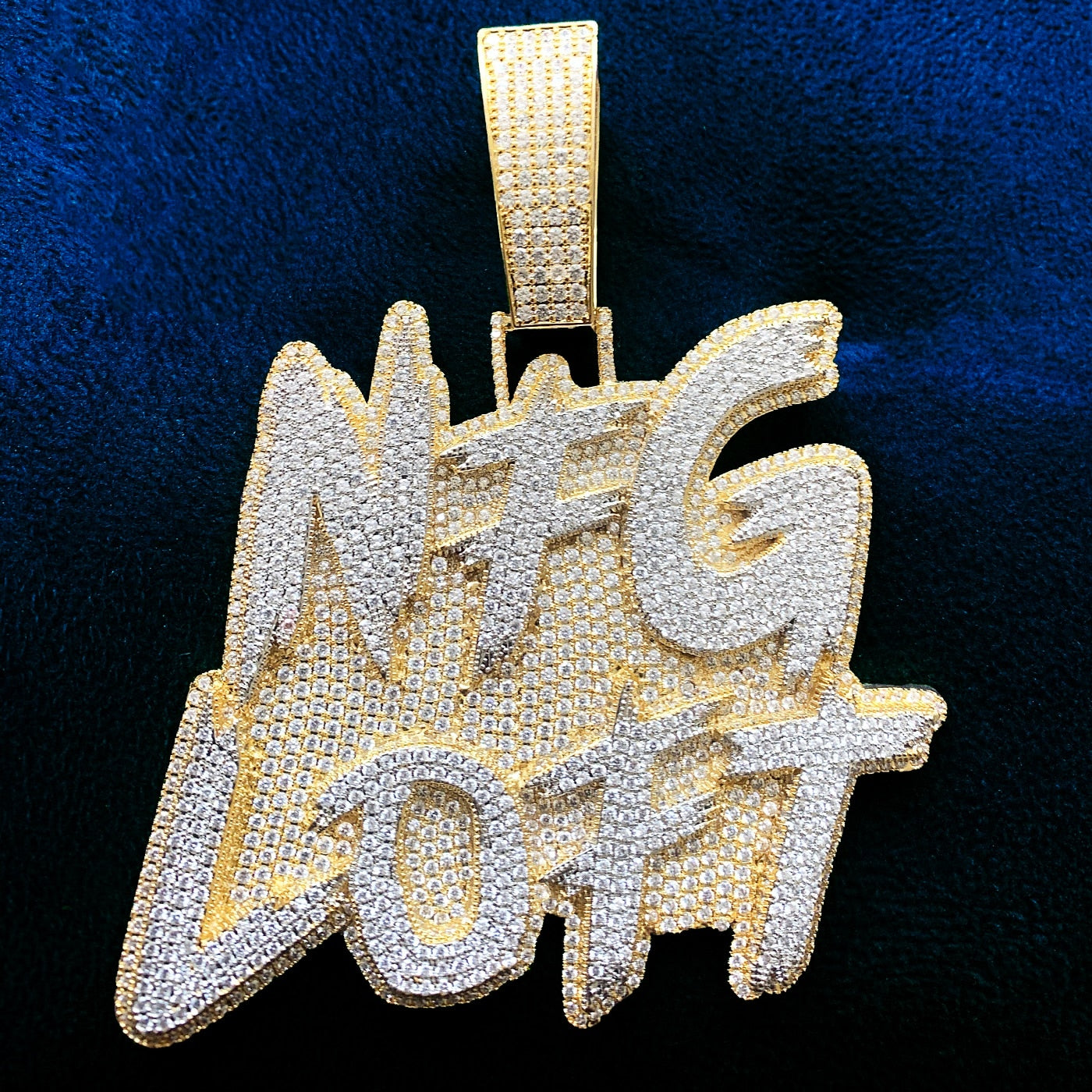 Custom Brush Script Letter Name Pendant - Drip lordss