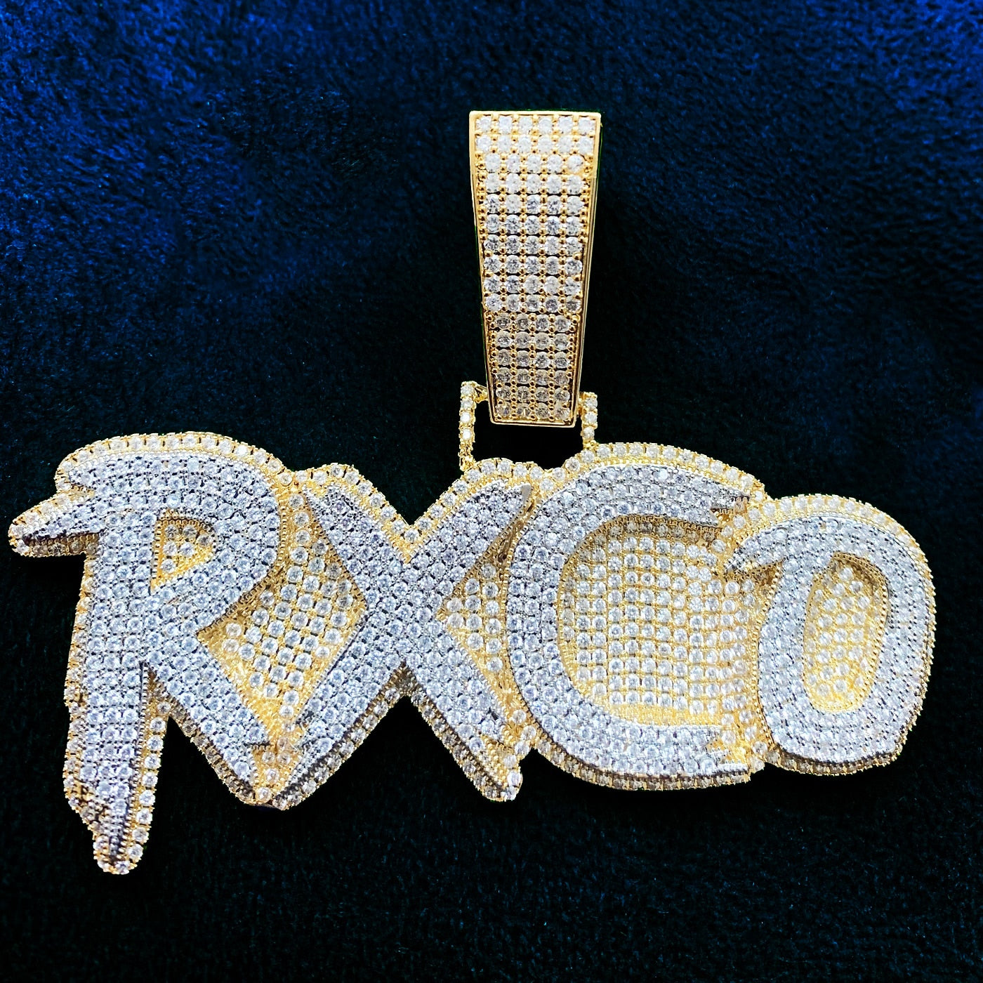 Custom Brush Script Letter Name Pendant - Drip lordss