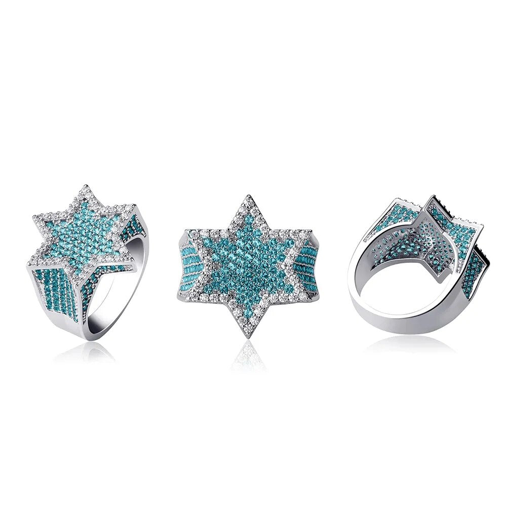 Six Point Star Ring - Drip lordss
