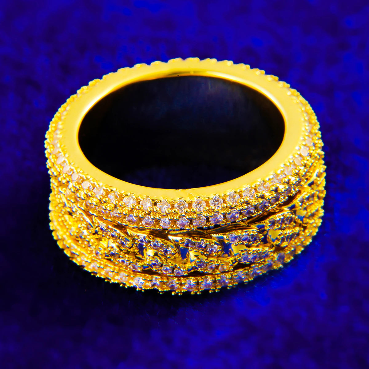 Ice Out Cuban Spinning Ring - Drip lordss