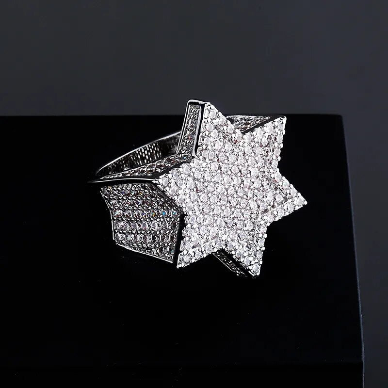 Six Point Star Ring - Drip lordss