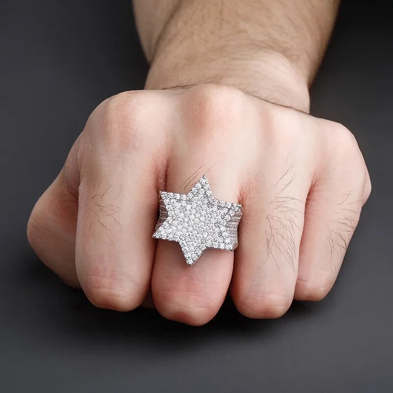 Six Point Star Ring - Drip lordss