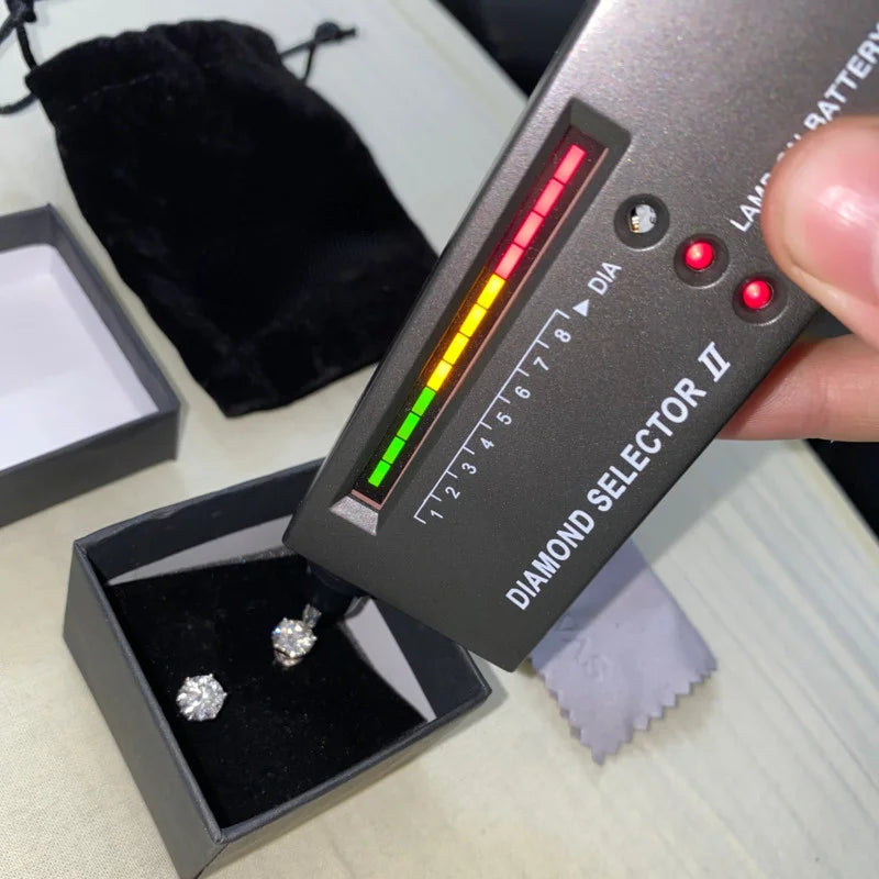 1CT VVS D Color Moissanite Russian Cut Earring Stud - Drip lordss