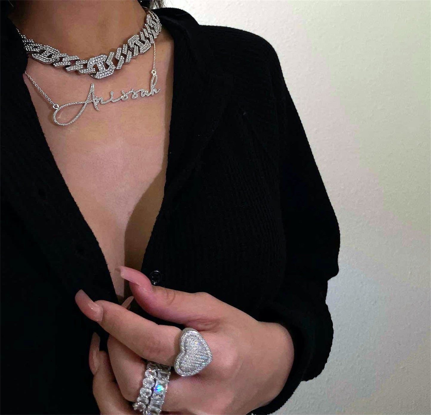 Custom Crystal Name Necklace - Drip lordss