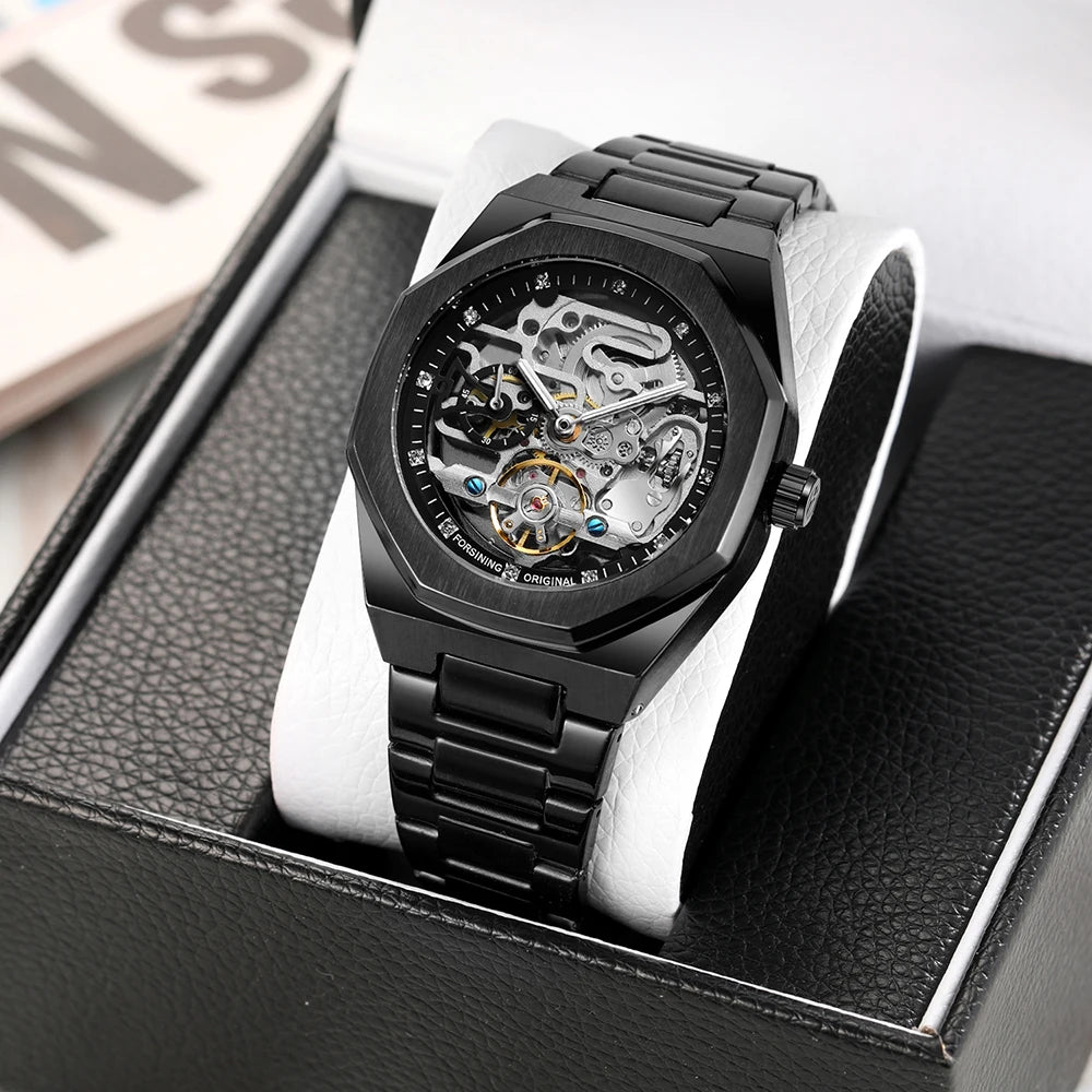 FORSINING Automatic 3D Tourbillon Skeleton Mechanical - Drip lordss