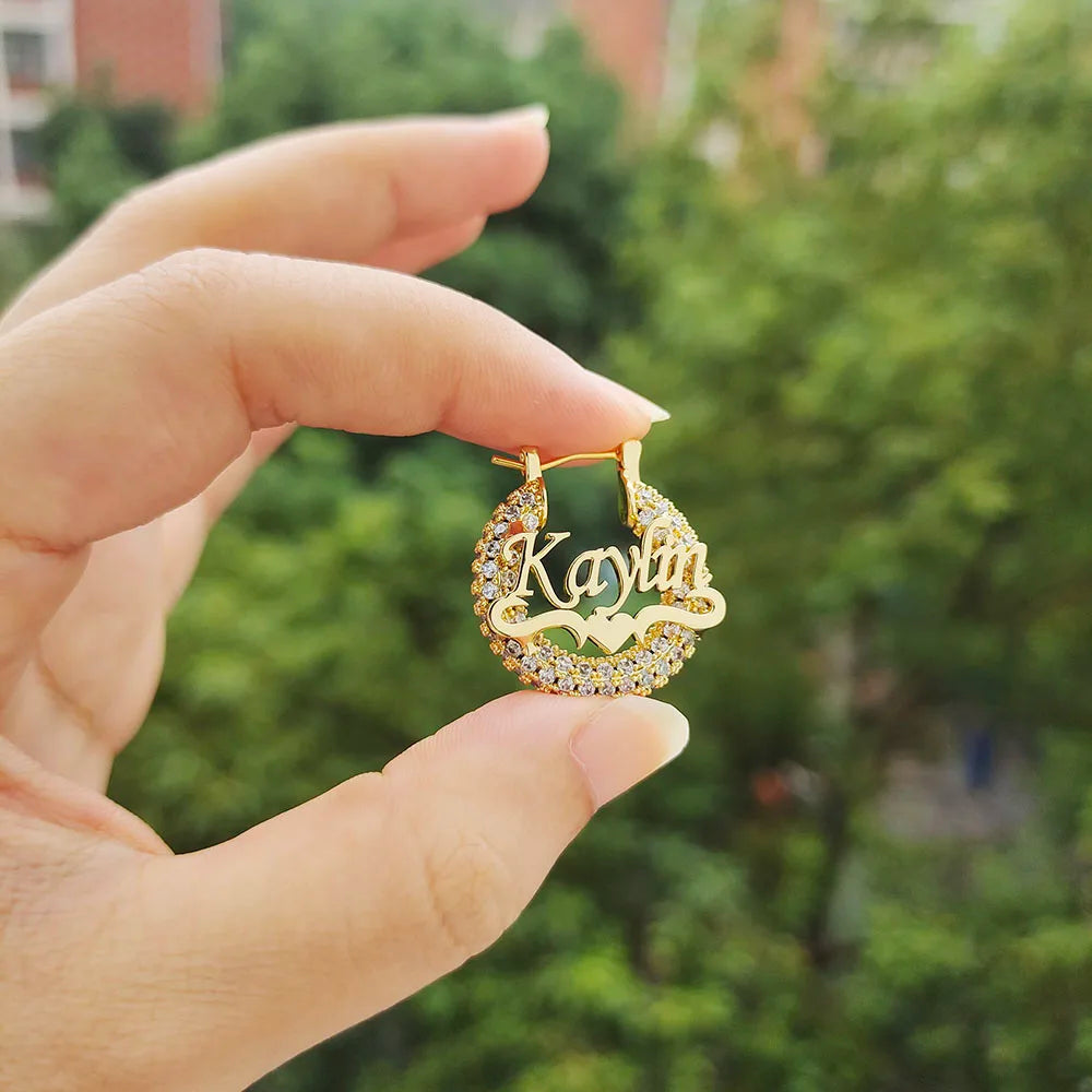 Customized Name Hoop Earring - Drip lordss