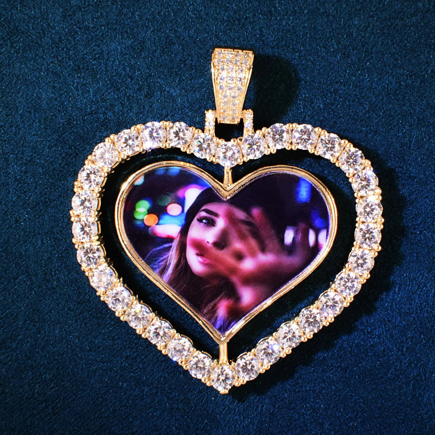 Big Rotating Heart Picture Pendant - Drip lordss