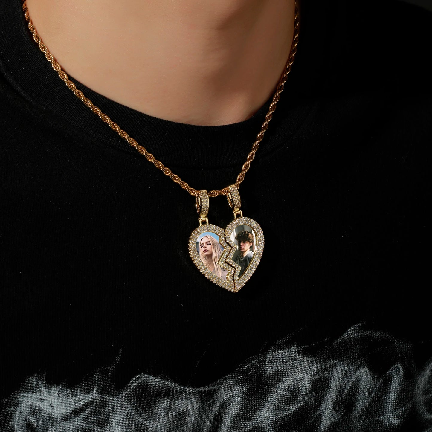 Broken Heart Picture Pendant - Drip lordss