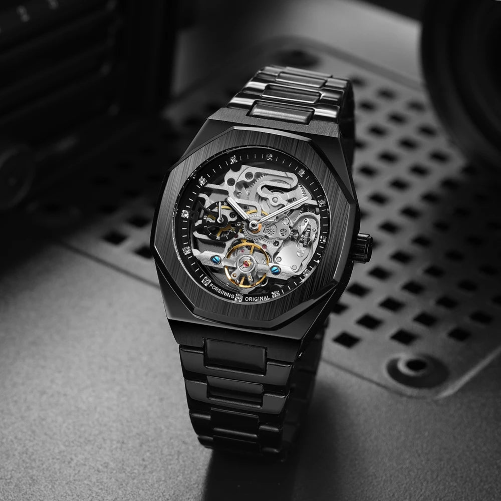 FORSINING Automatic 3D Tourbillon Skeleton Mechanical - Drip lordss
