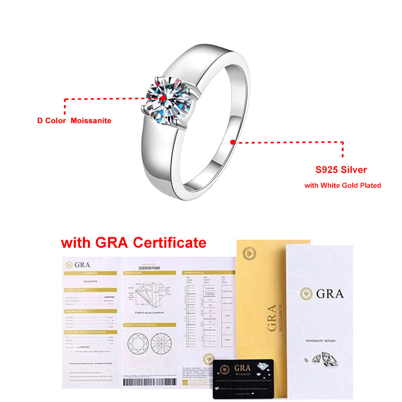 1&2CT Moissanite Wedding Band - Drip lordss