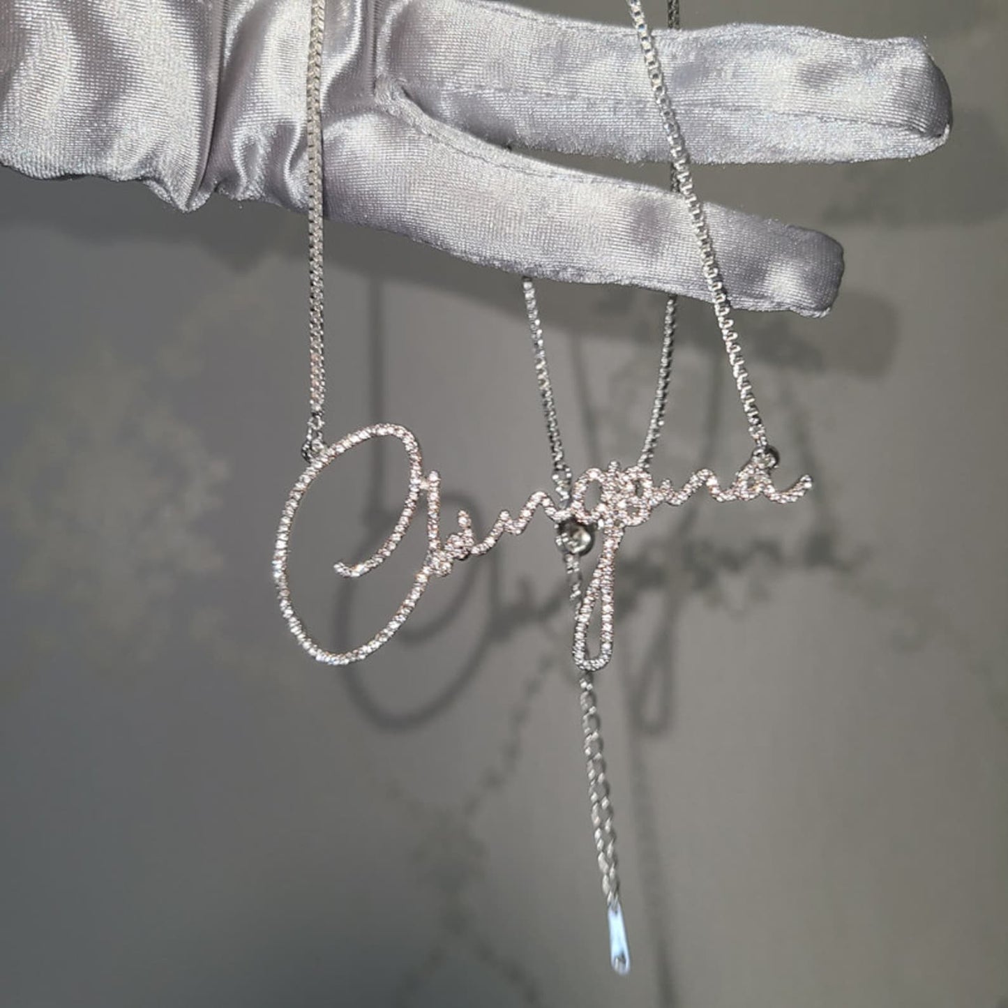 Custom Crystal Name Necklace - Drip lordss