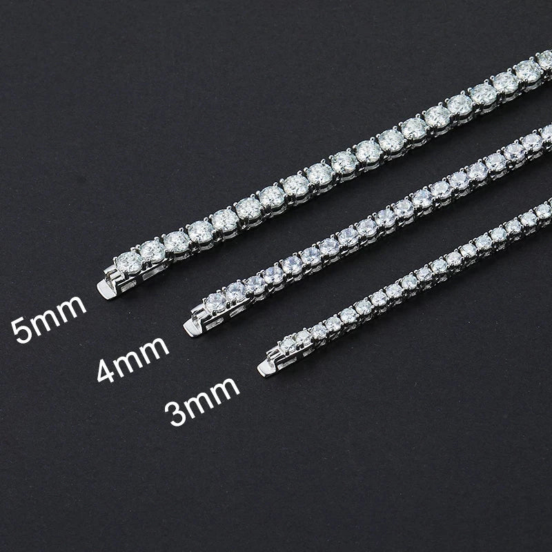 Classic Moissanite Tennis Chain - Drip lordss