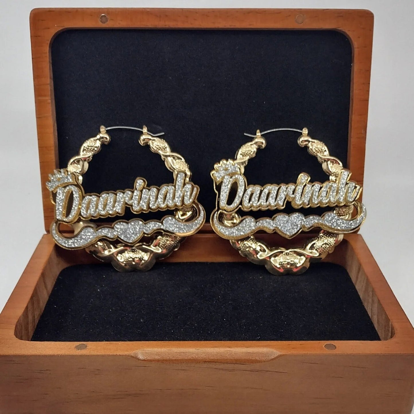 Custom Name Necklace XO Hoop Earrings - Drip lordss