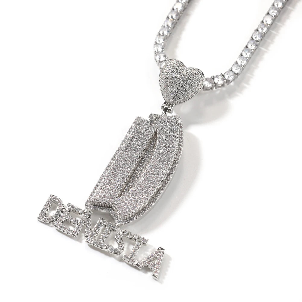 Custom Stacked Names Pendant - Drip lordss
