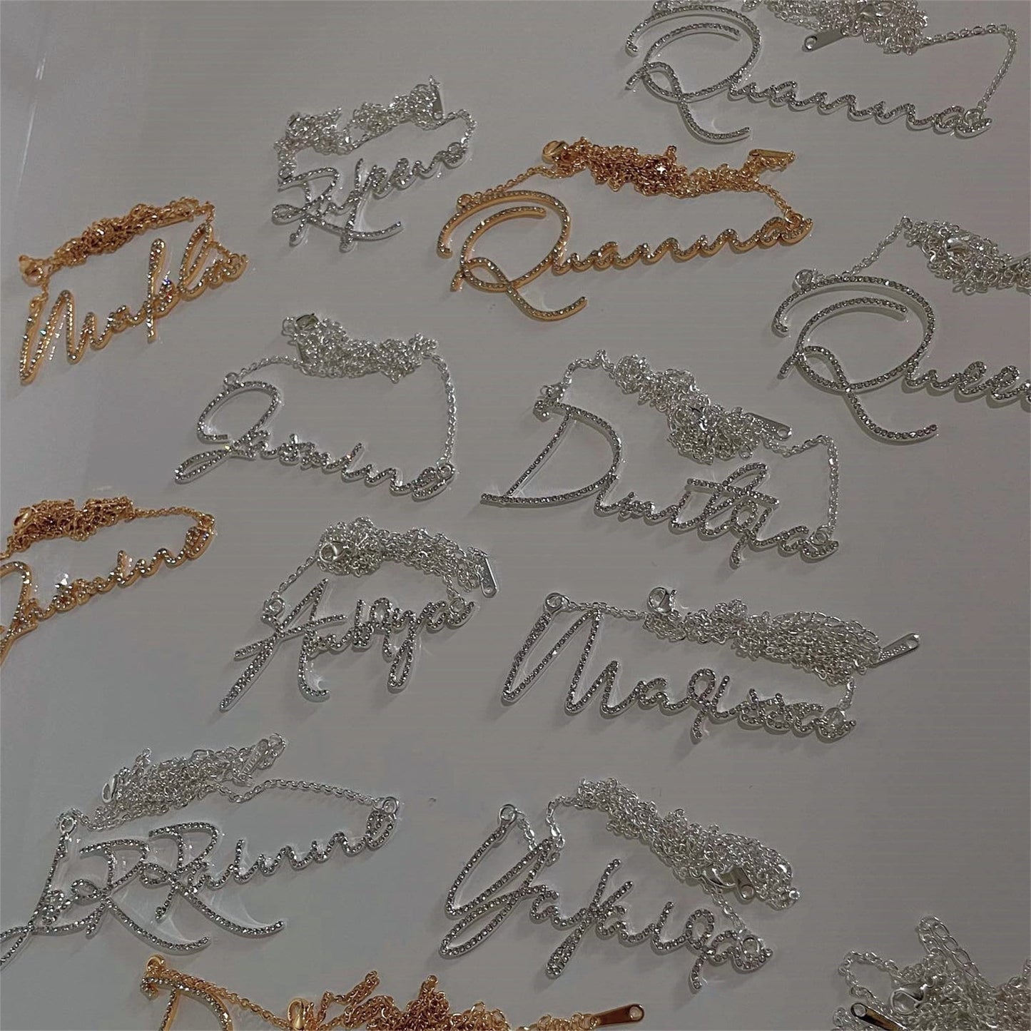 Custom Crystal Name Necklace - Drip lordss