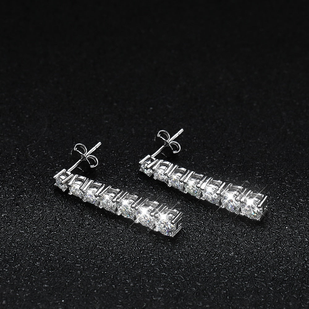 2.8CT Moissanite Pandent Earrings - Drip lordss