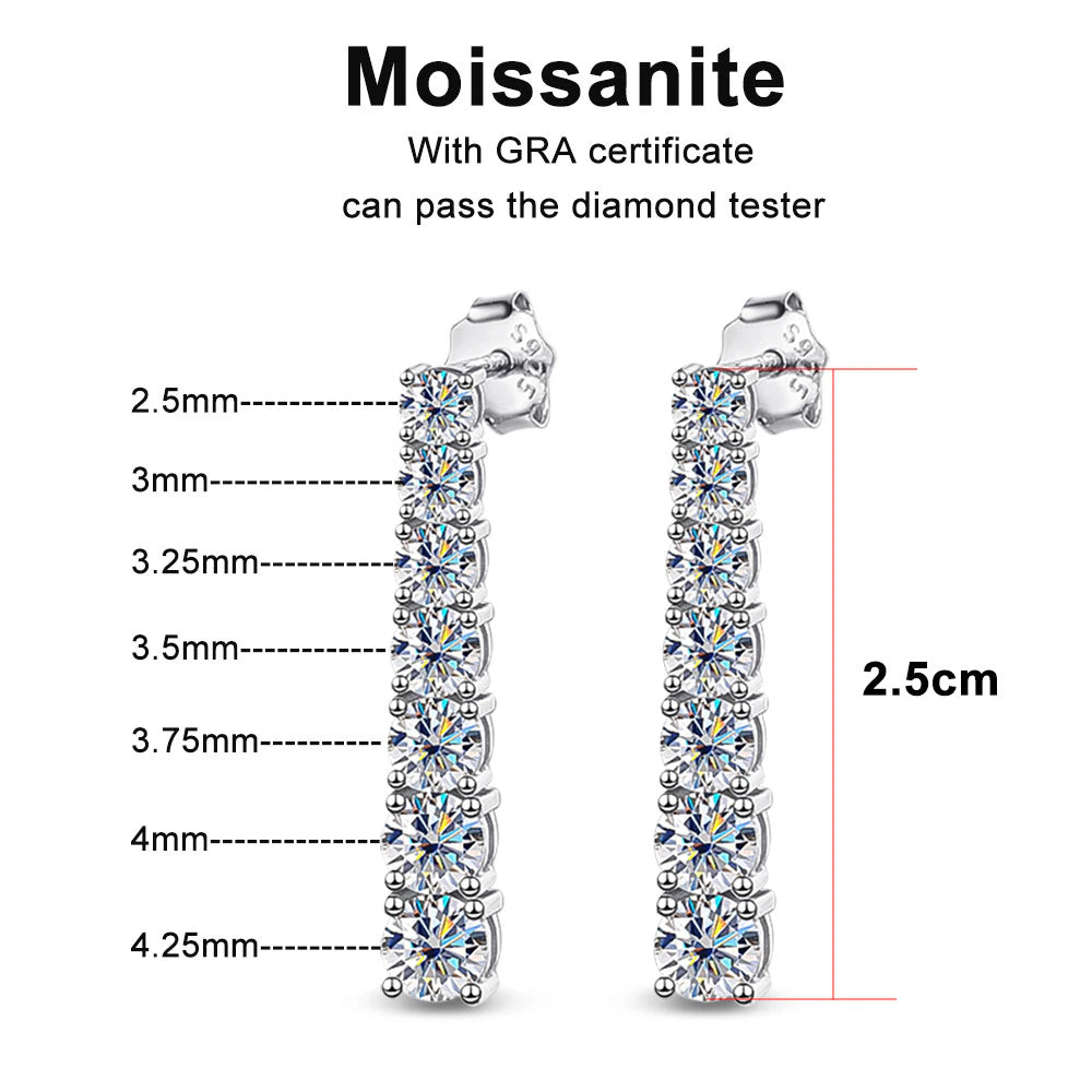 2.8CT Moissanite Pandent Earrings - Drip lordss