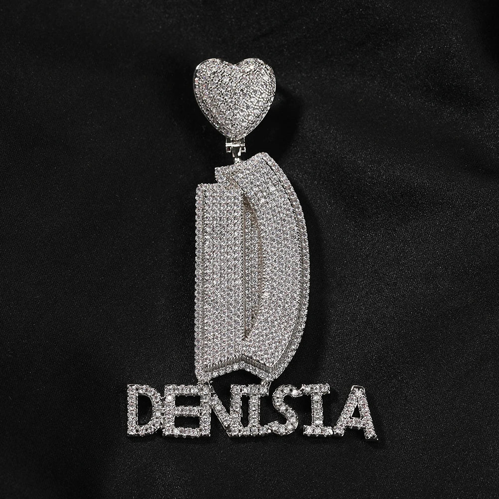 Custom Stacked Names Pendant - Drip lordss