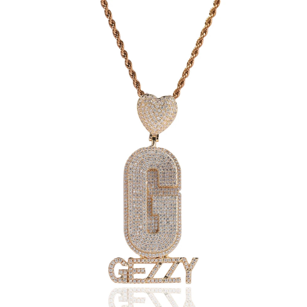 Custom Stacked Names Pendant - Drip lordss