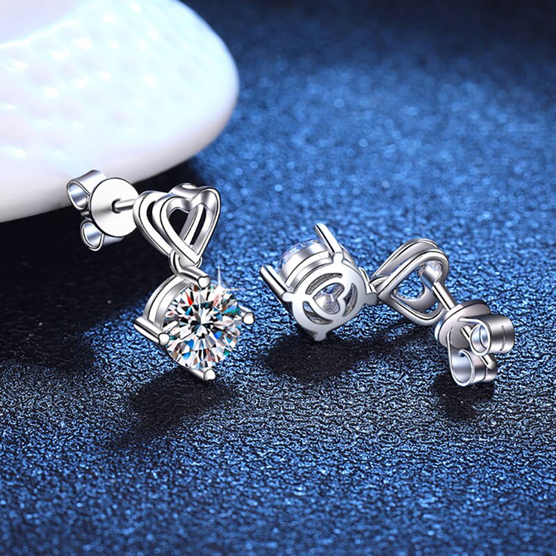 1CT Round Moissanite Pendant Earrings - Drip lordss