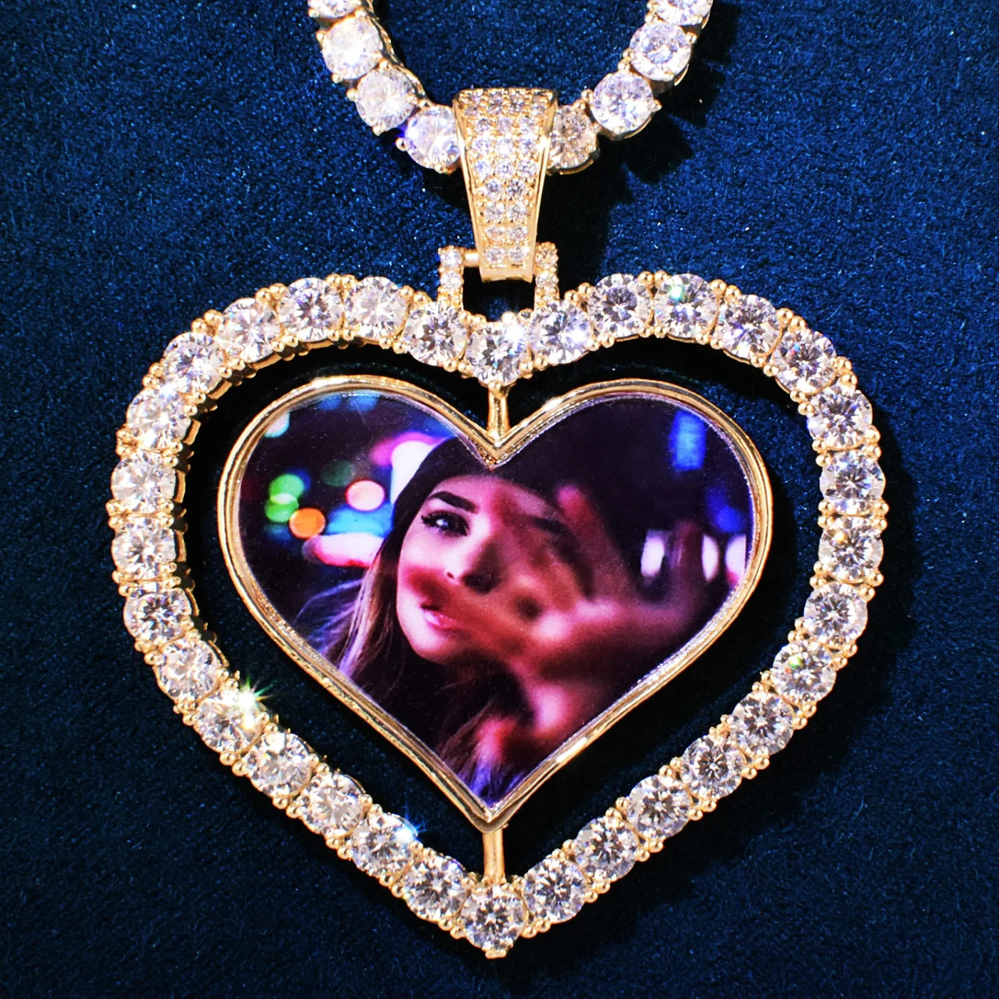 Big Rotating Heart Picture Pendant - Drip lordss