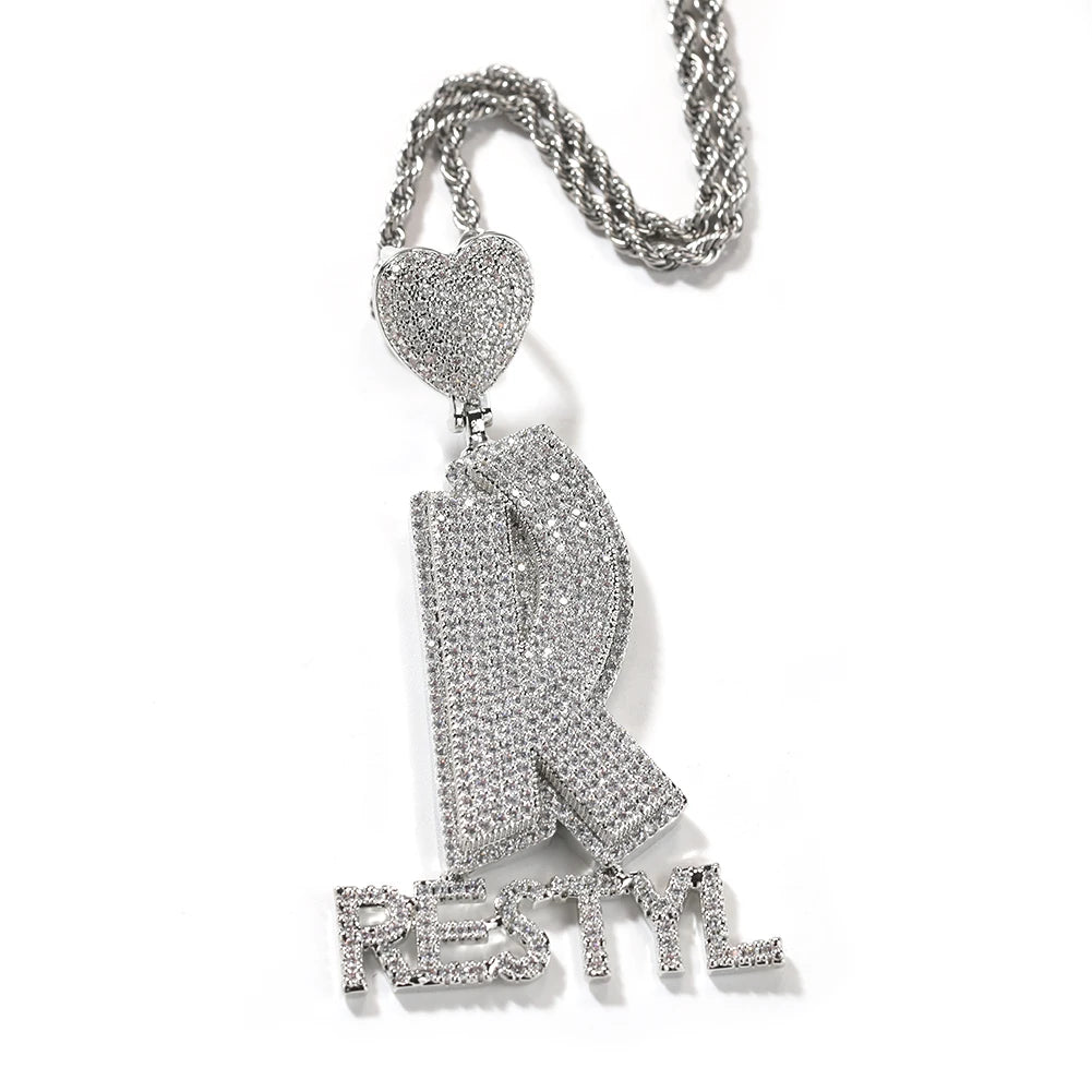 Custom Stacked Names Pendant - Drip lordss