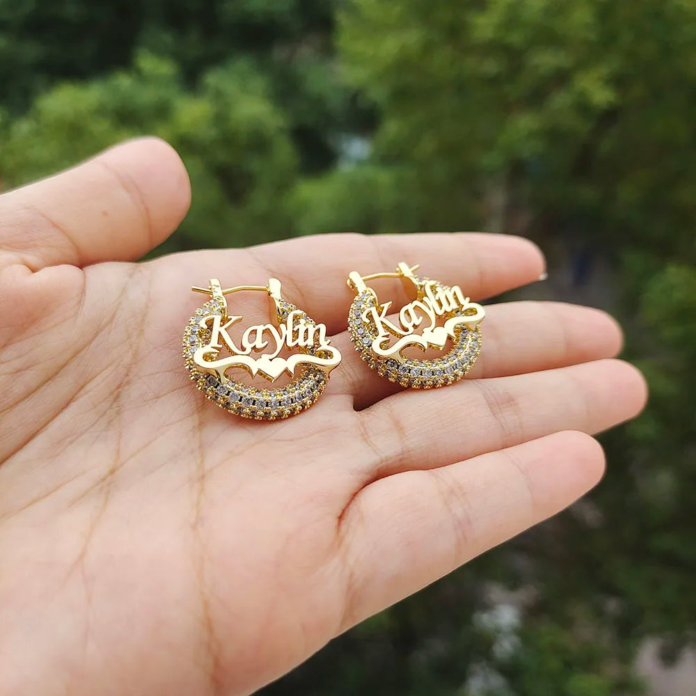 Customized Name Hoop Earring - Drip lordss