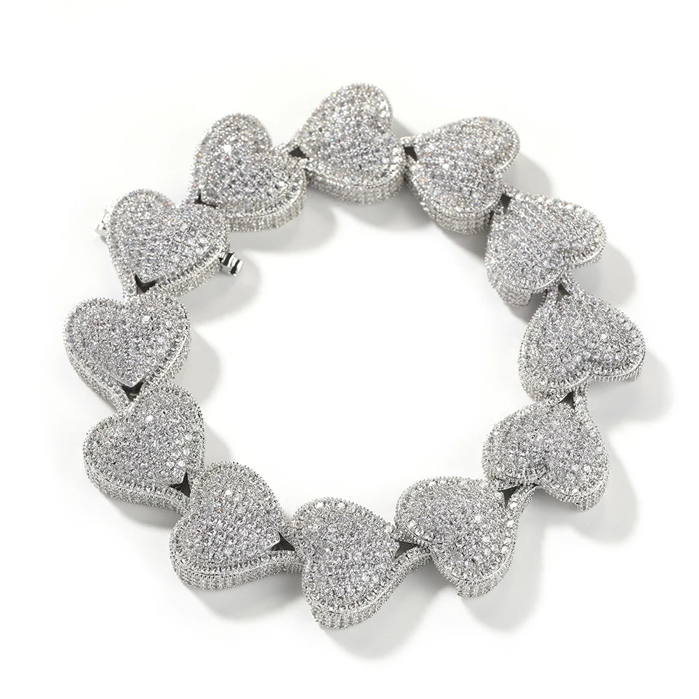 Heart Micro Pave Bracelet - Drip lordss