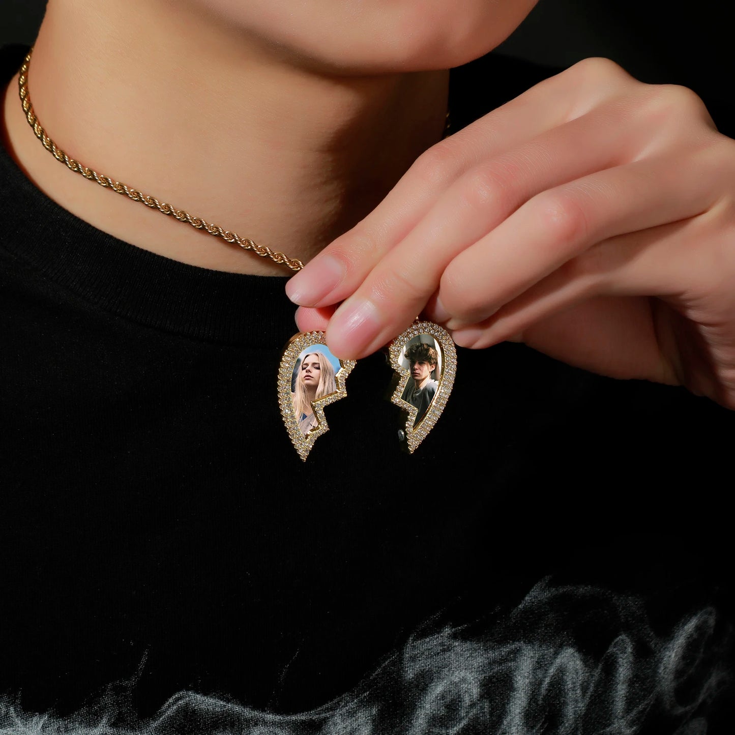 Broken Heart Picture Pendant - Drip lordss