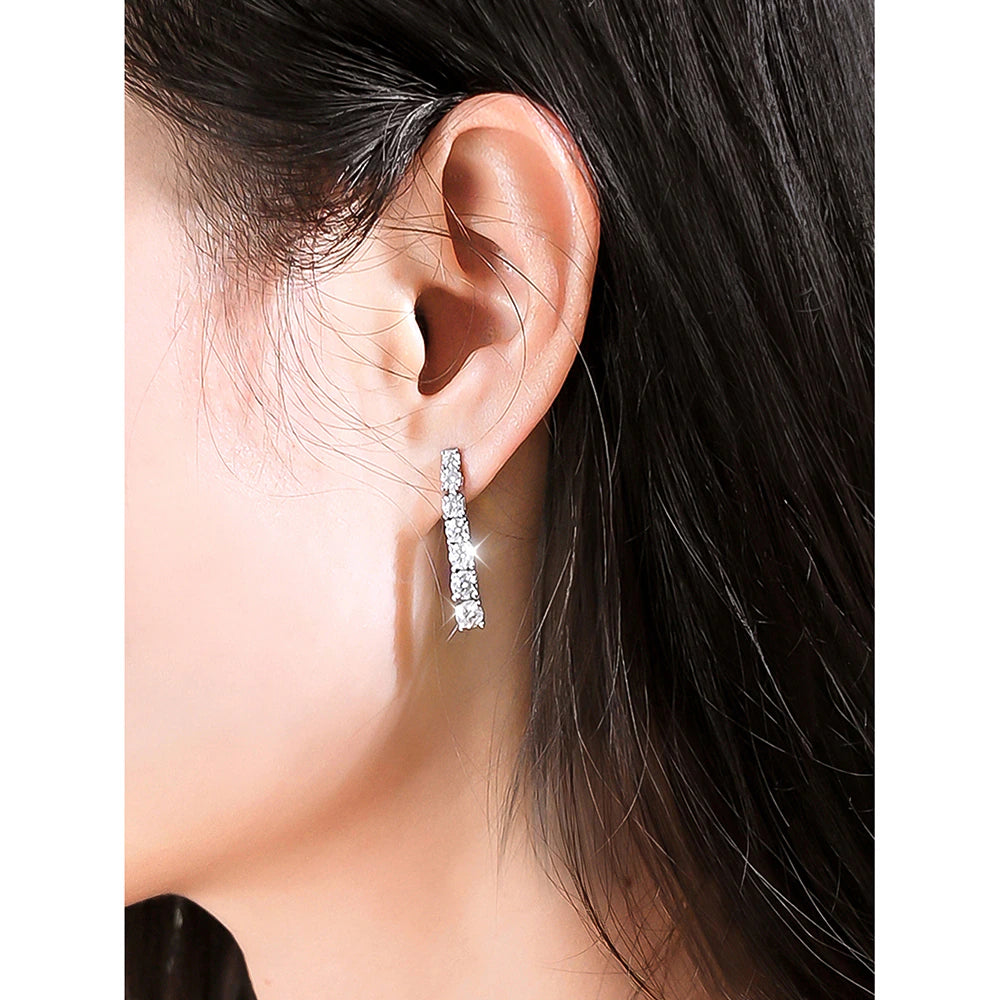 2.8CT Moissanite Pandent Earrings - Drip lordss