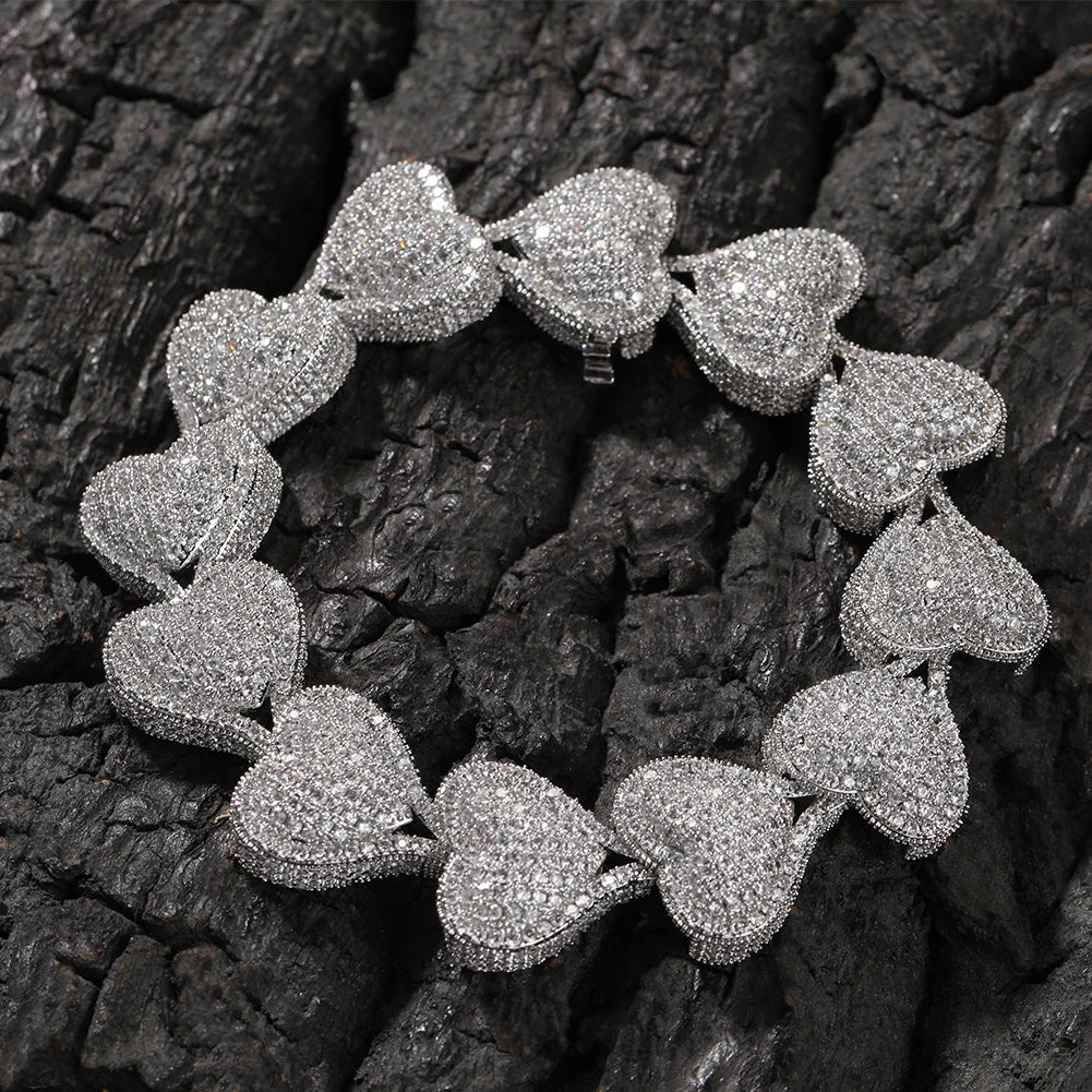 Heart Micro Pave Bracelet - Drip lordss