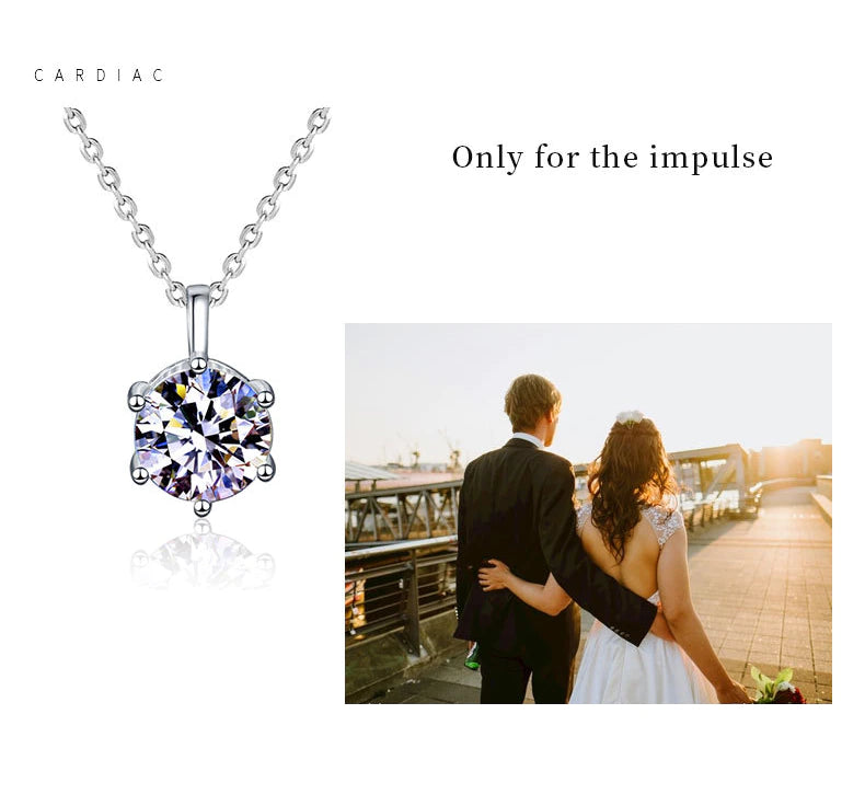 1CT-2CT VVS1 D Color Moissanite Necklace - Drip lordss