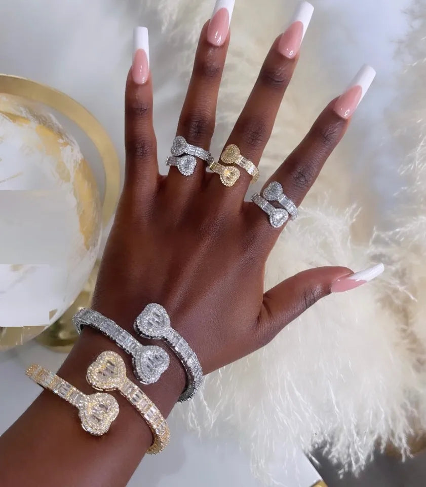 Classic Heart Shaped Bangles - Drip lordss