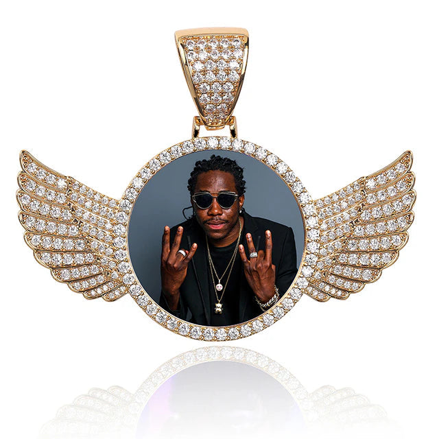 Custom Photo Pendant Round or Wings Drip lordss