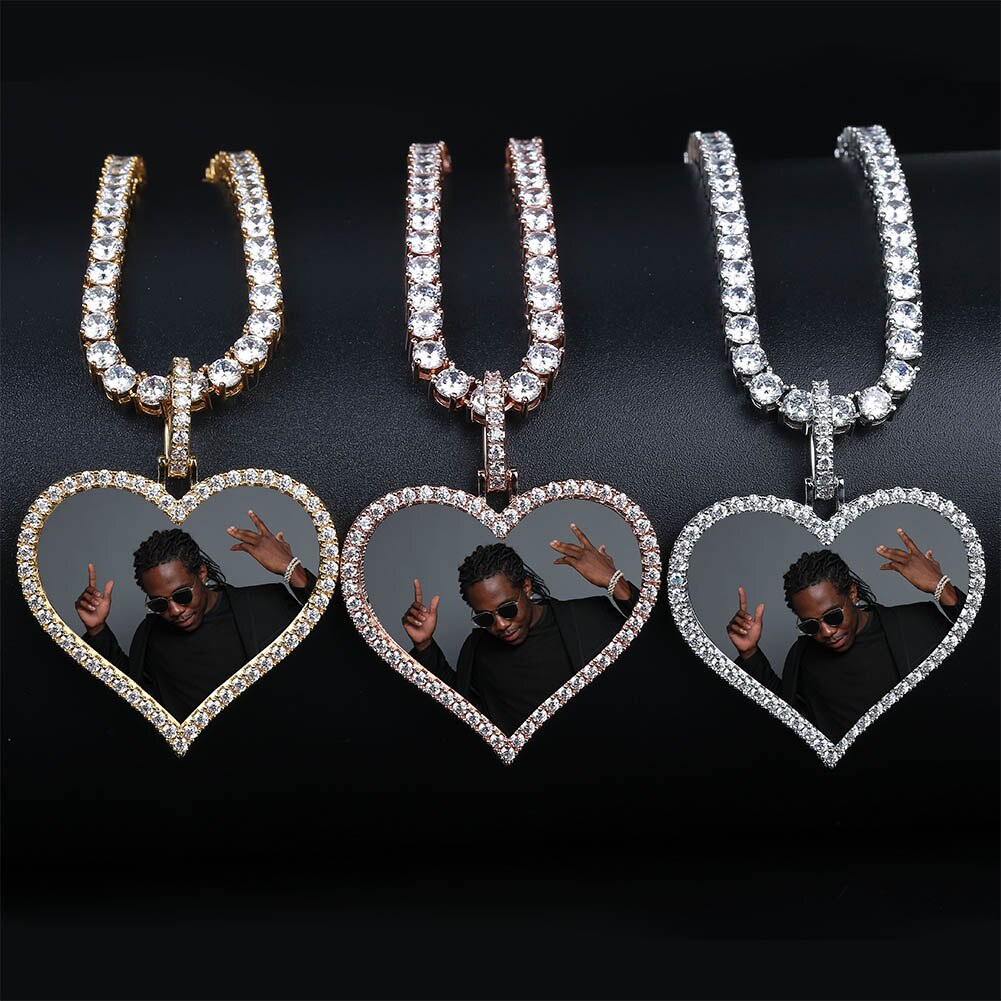 Custom Picture Heart Pendant Drip lordss