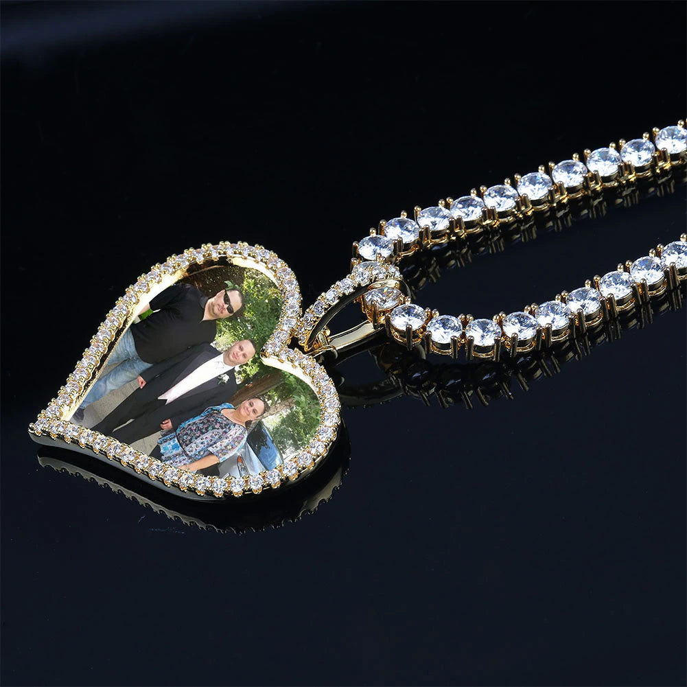 Custom Picture Heart Pendant Drip lordss