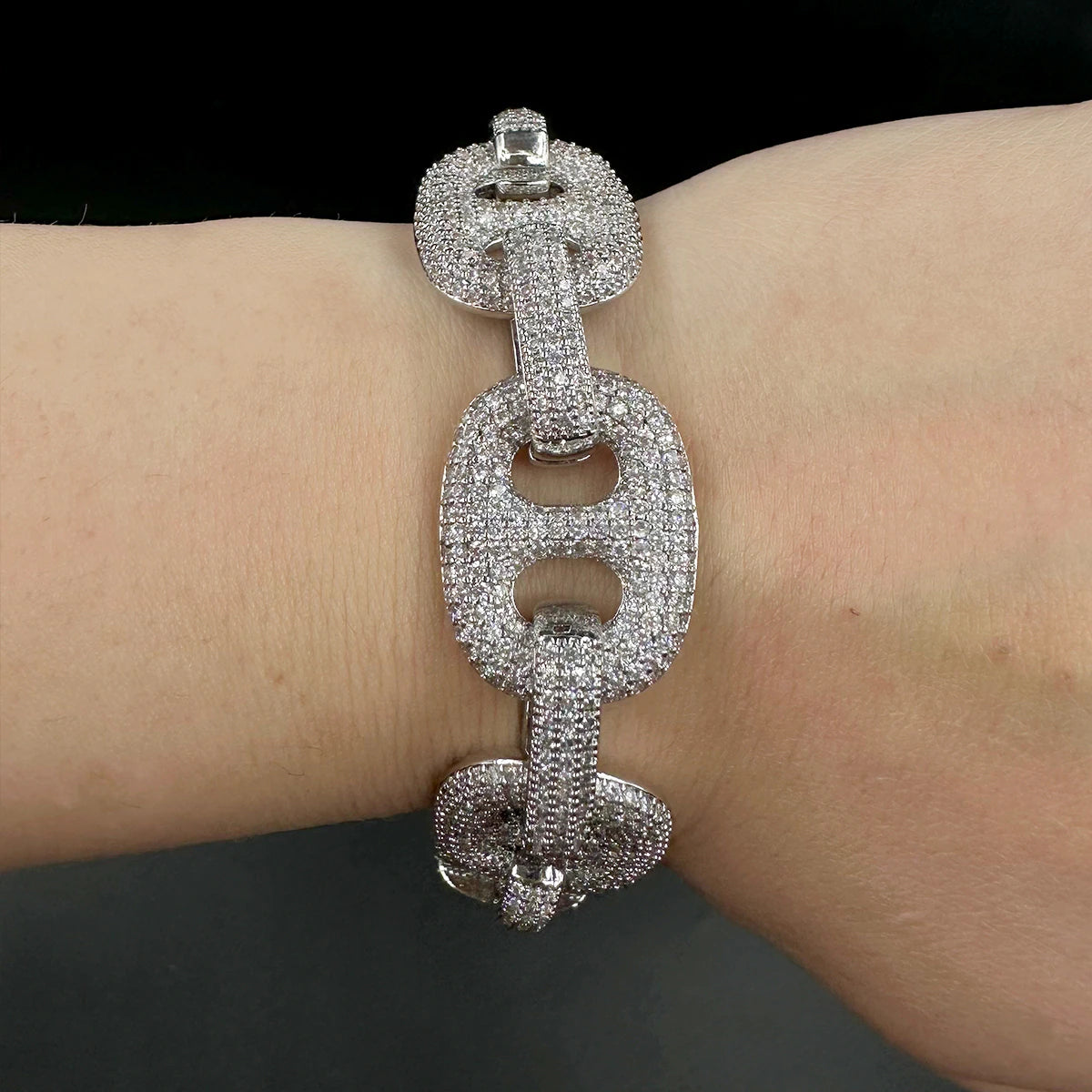 Iced Out Number 8 Cuban Link Bracelet Drip lordss