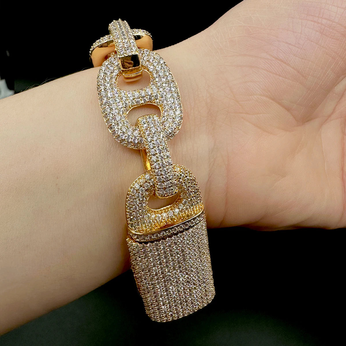 Iced Out Number 8 Cuban Link Bracelet Drip lordss