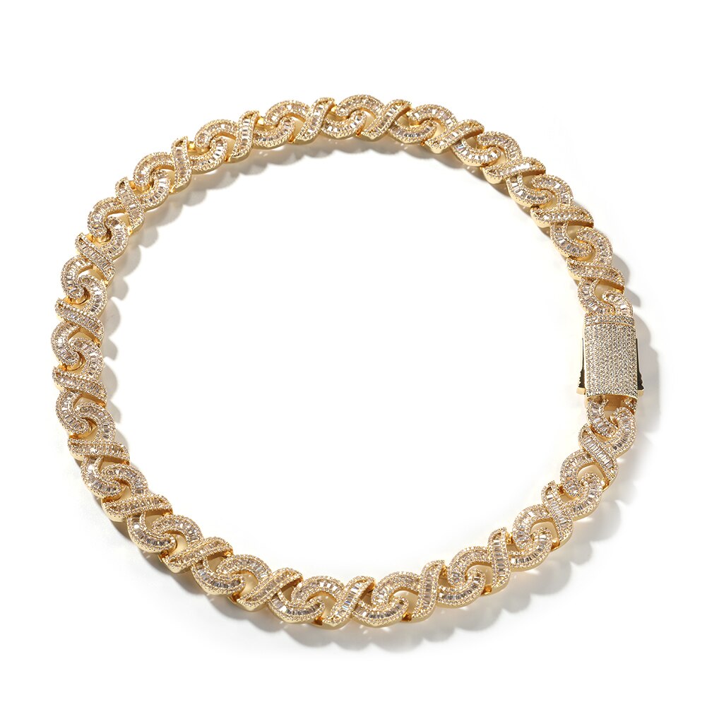 Infinity Cuban Baguette Necklace/Bracelet Drip lordss