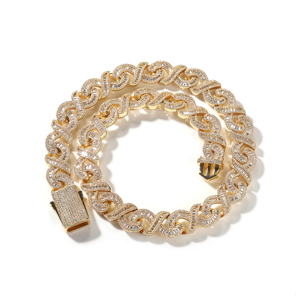 Infinity Cuban Baguette Necklace/Bracelet Drip lordss
