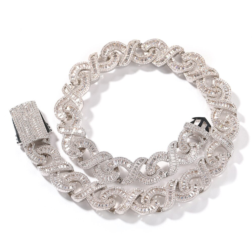 Infinity Cuban Baguette Necklace/Bracelet Drip lordss