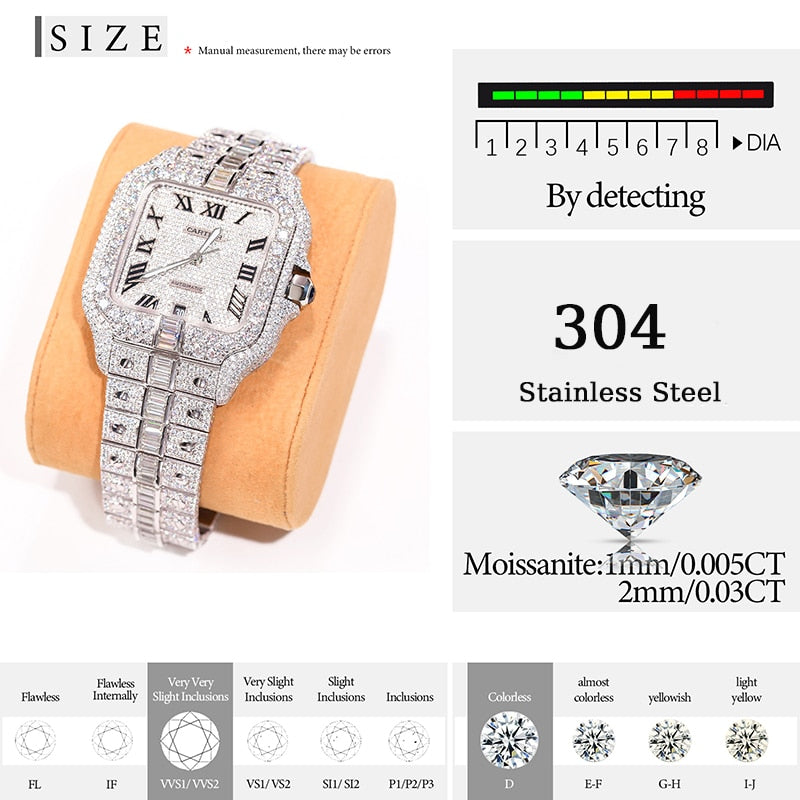Luxury Moissanite Watches Drip lordss