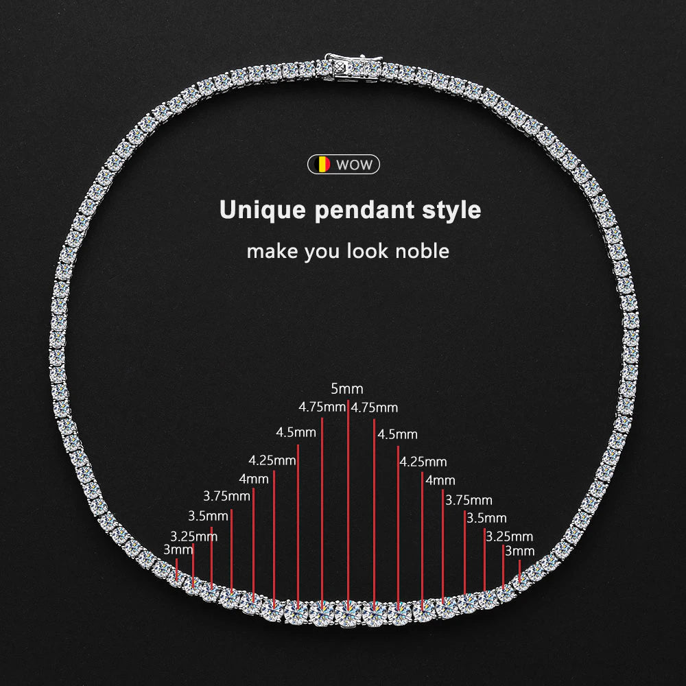 Moissanite Tennis Necklace Drip lordss